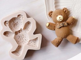 Molde silicona osito peluche parado 